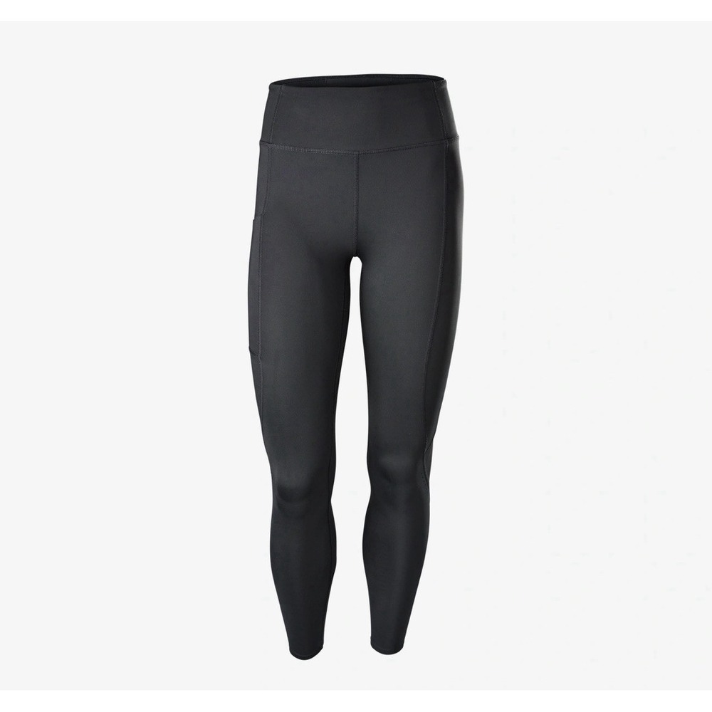 Evoshield Leggings Womens Large Black Logo Mid Rise Athletic Yoga Pocket Pull On